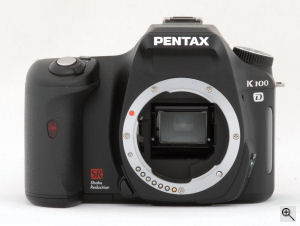 Pentax's K100D digital SLR. Copyright &copy; 2006, The Imaging Resource. All rights reserved. Click for a bigger picture!