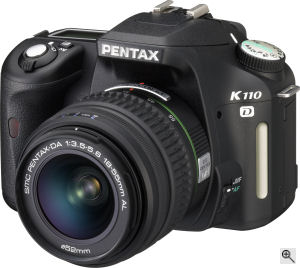 Pentax's K110D digital SLR. Copyright &copy; 2006, The Imaging Resource. All rights reserved. Click for a bigger picture!