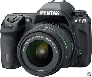 Pentax's K-7 single-lens reflex digital camera. Photo provided by Pentax Imaging Co. Click for a bigger picture!