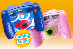 Fisher-Price's Kid-Tough Digital Camera. Courtesy of Fisher-Price, with modifications by Michael R. Tomkins.