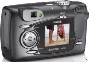 Kodak's EasyShare DX4530 digital camera. Courtesy of Kodak Germany, with modifications by Michael R. Tomkins. Click for a bigger picture!
