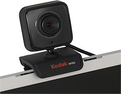 The Kodak W100 webcam comes in a two-pack - one to keep, and one to give. Photo provided by Sakar International Inc. Click for a bigger picture!