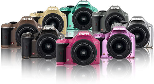 Eight new colors for the Pentax K-x in the European market. Photo provided by Pentax Europe GmbH. Click for a bigger picture!