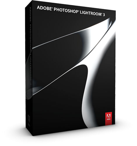 Adobe Photoshop Lightroom 3 product packaging. Rendering provided by Adobe Systems Inc. Click for a bigger picture!
