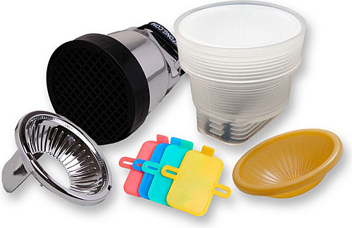 The Gary Fong Lightsphere Collapsible Pro Kit. Photo provided by Gary Fong Inc. Click for a bigger picture!