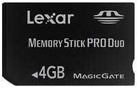 Lexar 4GB 60X Platinum CF card. Courtesy of Lexar, with modifications by Zig Weidelich.