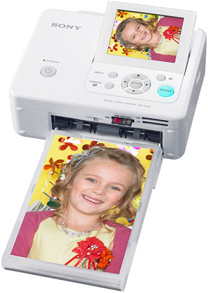 Sony's  DPP-FP75 photo printer . Courtesy of Sony, with modifications by Zig Weidelich