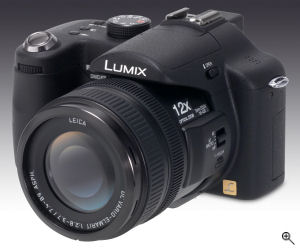 Panasonic's Lumix DMC-FZ30 digital camera. Courtesy of Panasonic, with modifications by Michael R. Tomkins. Click for a bigger picture!