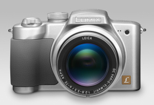 Panasonic's Lumix DMC-FZ4 digital camera. Courtesy of Panasonic, with modifications by Michael R. Tomkins. Click for a bigger picture!