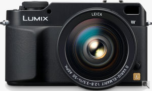 Panasonic's Lumix DMC-L1 digital SLR. Courtesy of Panasonic, with modifications by Michael R. Tomkins. Click for a bigger picture!