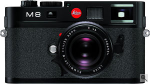 Leica's M8 digital camera. Courtesy of Leica, with modifications by Michael R. Tomkins. Click for a bigger picture!