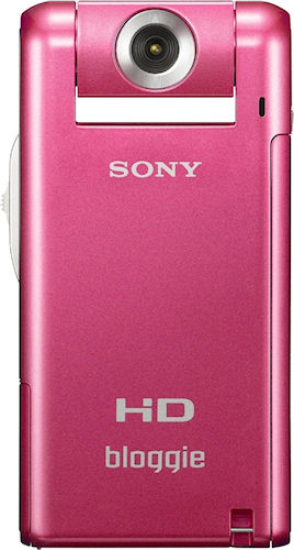 The pink version of Sony's Bloggie MHS-PM5 digital camcorder. Photo provided by Sony Electronics Inc. Click for a bigger picture!
