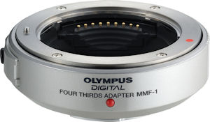 Olympus' MMF-1 Four Thirds adapter. Photo provided by Olympus Imaging America Inc. Click for a bigger picture!
