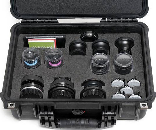 A Pelican hard case with custom insert is included to keep the Lensbaby Movie Maker's Kit safe in transport or storage. Photo provided by Lensbaby Inc. Click for a bigger picture!