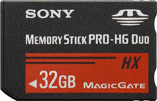 Sony's Memory Stick PRO-HG Duo HX card in 32GB capacity. Photo provided by Sony Sony Electronics Asia Pacific Pte Ltd. Click for a bigger picture!