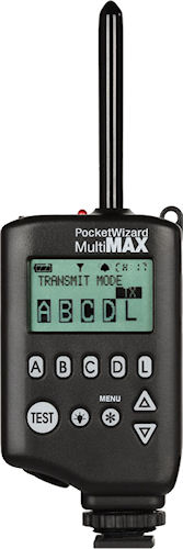 PocketWizard MultiMAX Transceiver. Photo provided by LPA Design. Click for a bigger picture!