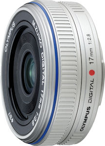 Olympus' M. ZUIKO Digital 17mm f2.8 lens. Photo provided by Olympus Imaging America Inc. Click for a bigger picture!