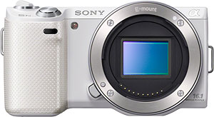 Sony's NEX-5N compact system camera. Image provided by Sony Electronics Inc. Click for a bigger picture!