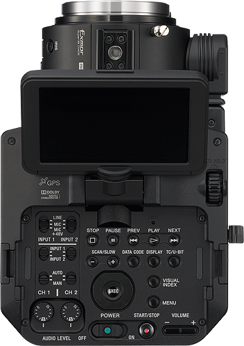 Sony's NEX-FS100U E-mount camcorder. Photo provided by Sony Europe (Belgium) N.V. Click for a bigger picture!