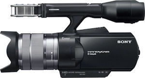 Sony's NEX-VG10 interchangeable lens camcorder. Photo provided by Sony Electronics Inc. Click for a bigger picture!