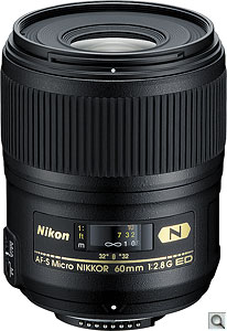 Nikon Micro NIKKOR 60mm f/2.8G ED lens. Courtesy of Nikon, with modifications by Zig Weidelich. Click for a bigger picture!