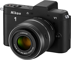 The Nikon V1 compact system camera with 30-110mm f/3.8-5.6 VR lens. Photo provided by Nikon Inc. Click for a bigger picture!
