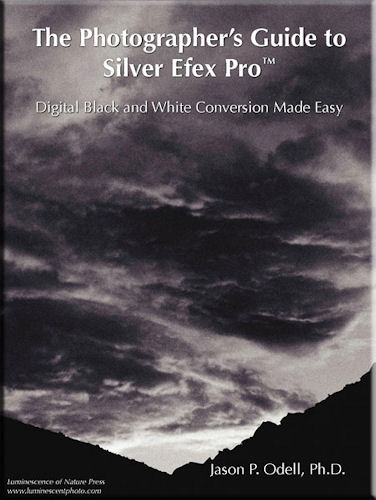 The cover of Jason P. Odell's e-book, 'The Photographer's Guide to Silver Efex Pro: Digital Black and White Conversion Made Easy'. Screenshot provided by Luminescence of Nature Press. Click for a bigger picture!