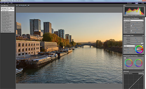 Using the HDR ToneMap tool in Oloneo PhotoEngine. Screenshot provided by Oloneo SAS. Click for a bigger picture!