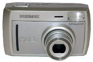 Pentax's Optio 33L digital camera. Courtesy of Pentax, with modifications by Michael R. Tomkins.