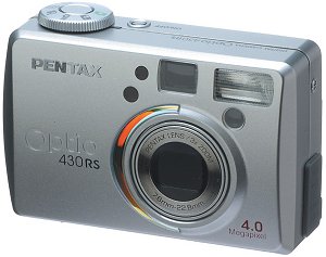 Pentax's Optio 430RS digital camera. Courtesy of Pentax Netherlands, with modifications by Michael R. Tomkins. Thanks to LetsGoDigital.nl for providing us with this image!