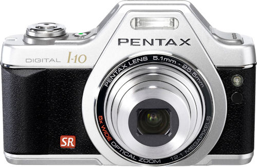 Pentax's Optio I-10 Classic Silver. Photo provided by Hoya Corp. Click for a bigger picture!