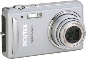 Pentax's Optio V20 digital camera. Courtesy of Pentax, with modifications by Michael R. Tomkins. Click for a bigger picture!