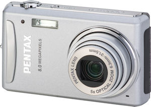 Pentax's Optio V20 digital camera. Courtesy of Pentax, with modifications by Michael R. Tomkins. Click for a bigger picture!
