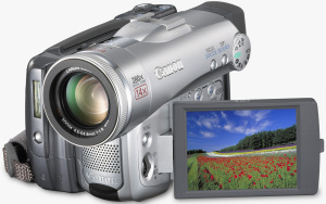 Canon's Optura 60 camcorder. Courtesy of Canon, with modifications by Michael R. Tomkins. Click for a bigger picture!