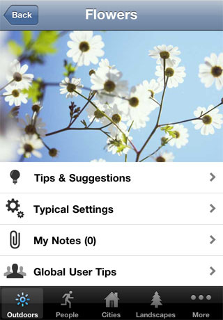 Viewing the Flowers entry in Photocaddy. Screenshot provided by Aspyre Solutions Pty Ltd.