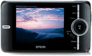 Epson's Photo Fine Player P-4500. Courtesy of Epson, with modifications by Michael R. Tomkins. Click for a bigger picture!