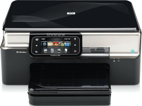 HP's Photosmart Premium printer with TouchSmart Web control panel. Photo provided by Hewlett Packard Co. Click for a bigger picture!