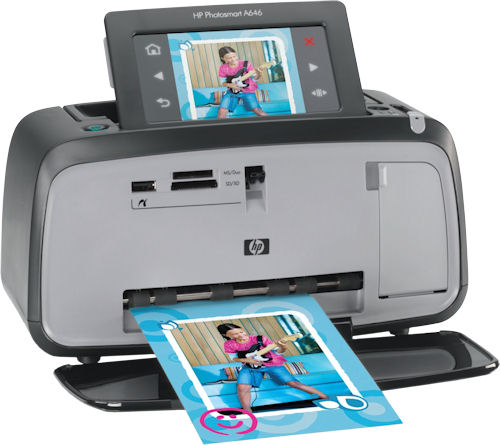 HP's Photosmart A646 printer. Photo provided by Hewlett Packard Co. Click for a bigger picture!