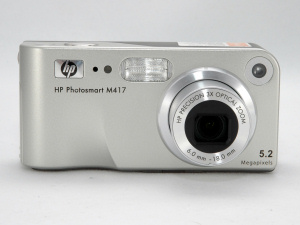 HP's Photosmart M417 digital camera. Copyright © 2005, The Imaging Resource. All rights reserved.