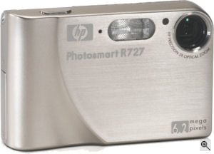 Hewlett Packard's Photosmart R727 digital camera. Courtesy of Panasonic, with modifications by Michael R. Tomkins.