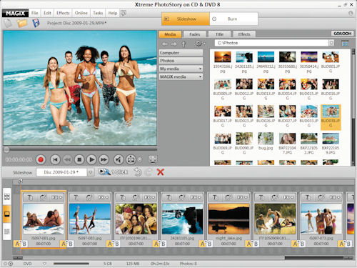 MAGIX Xtreme PhotoStory on CD & DVD 8. Screenshot provided by MAGIX AG. Click for a bigger picture!