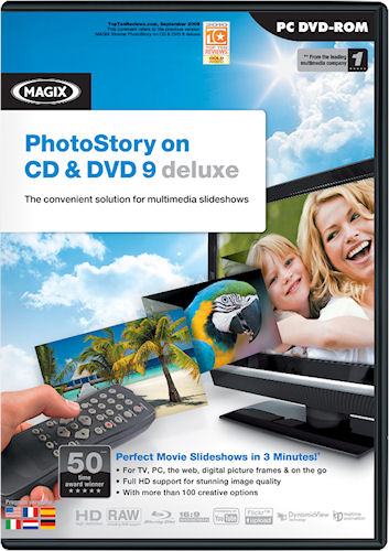 MAGIX Xtreme PhotoStory on CD & DVD 9 product packaging. Image provided by MAGIX AG. Click for a bigger picture!