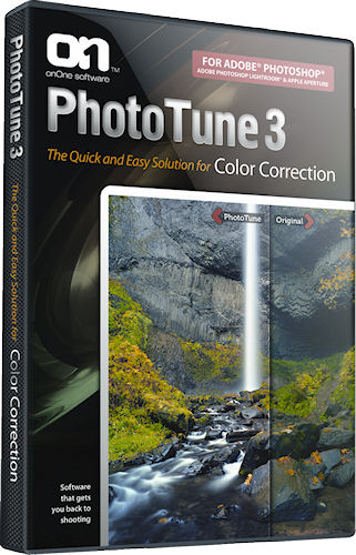 PhotoTune 3 product packaging. Photo provided by onOne Software. Inc. Click for a bigger picture!