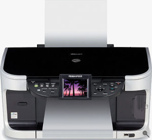 Canon's PIXMA MP800R all-in-one, courtesy of Canon, with modifications by Michael R. Tomkins. Click for a bigger picture!