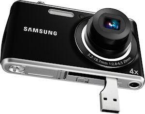 Samsung's PL90 digital camera. Photo provided by Samsung Electronics Co. Ltd. Click for a bigger picture!