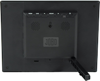 JOBO PLANO 8 digital picture frame, rear view. Photo provided by Jobo AG. Click for a bigger picture!