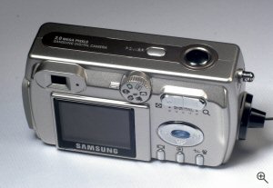 Samsung's Digimax 202 digital camera. Copyright © 2004, The Imaging Resource. All rights reserved. Click for a bigger picture!