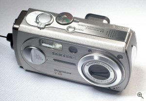 Samsung's Digimax V5 digital camera. Copyright © 2004, The Imaging Resource. All rights reserved. Click for a bigger picture!