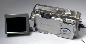 Samsung's Digimax V5 digital camera. Copyright © 2004, The Imaging Resource. All rights reserved. Click for a bigger picture!