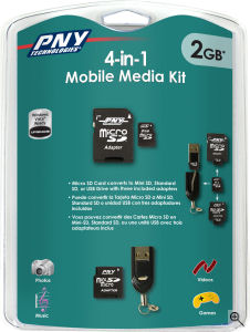 PNY's 4-in-1 Media Kit. Courtesy of PNY, with modifications by Michael R. Tomkins. Click for a bigger picture!